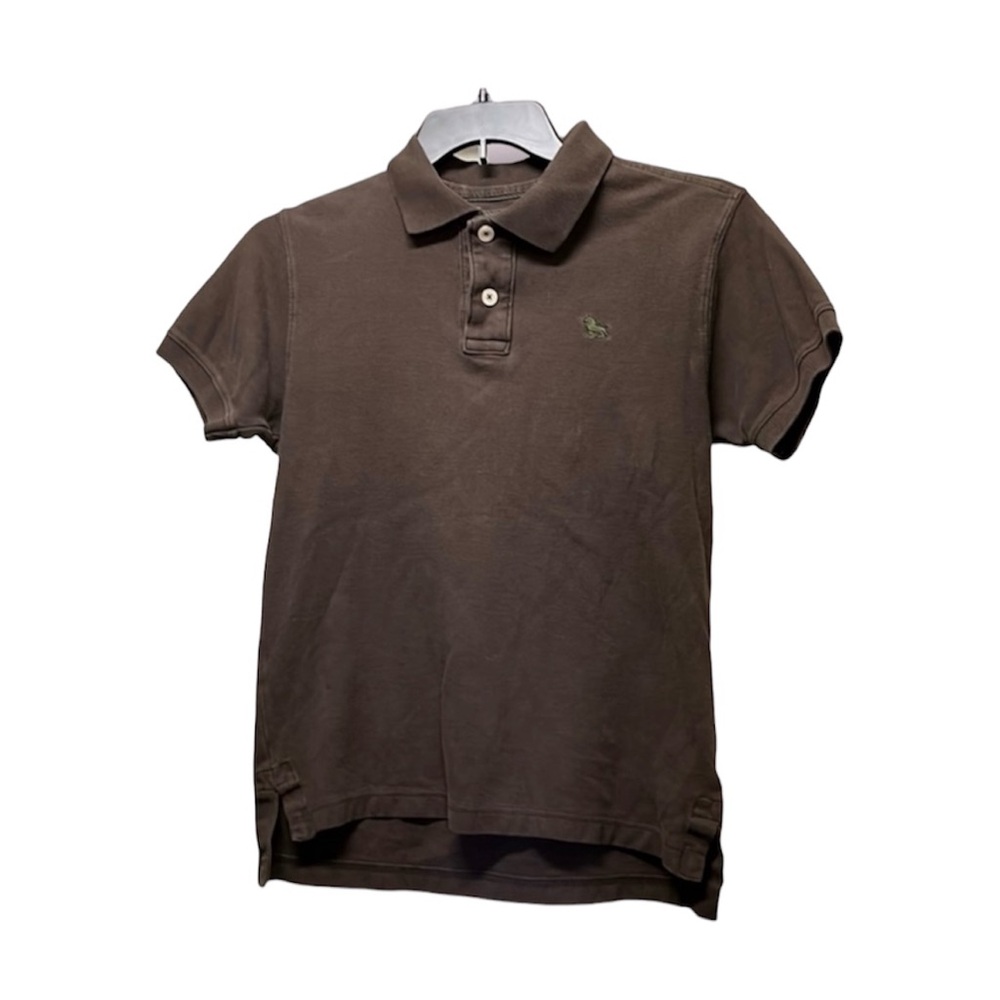 Vintage Old Navy Brown Button Up Short Sleeve Polo Shirt